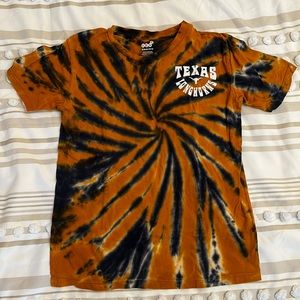 Texas longhorns youth tie dye shirt